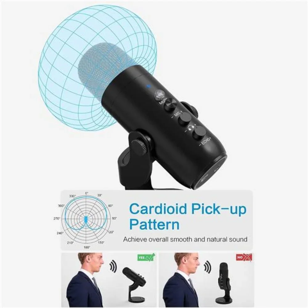 USB Microphone,Condenser Computer PC Mic,Plug&Play Gaming Microphones for PS 4&5